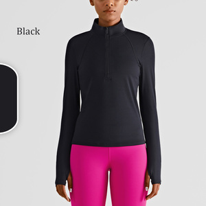 Hot Bán Biểu Tượng Tùy Chỉnh Phụ Nữ Thời Trang Cưỡi Ngựa Cơ Sở Lớp 1/4 Zip Cưỡi Ngựa Cơ Sở Ngựa Trang Phục Dài Tay Áo Quần Áo - Product Image 6