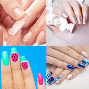 Nuevo OEM profesional transparente media cubierta puntas de <span class=keywords><strong>uñas</strong></span> artificiales puntas de manicura Prensa en <span class=keywords><strong>uñas</strong></span> postizas acrílicas - Product Image 5