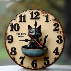 Round Wooden Wall <b>Clock</b> 25x25Cm <b>Silent</b> Non Ticking Home Corridor Entrance <b>Clock</b> - Product Image 2