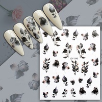 Autocollant d'ongle de gel d'été de vente chaude autocollants d'ongle de fleur colorée