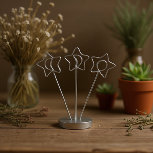 Portacarte ILAN con design stella e luna 100mm 3 pezzi per fiori secchi - Product Image 2