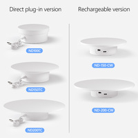 Support de Présentation Rotatif Électrique Rechargeable USB 360 Degrés de 15cm ou 20cm, Mini Plateau Tournant pour Bijoux ou Photographie