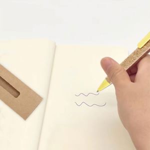 Bolígrafo Ecológico 2025, Pequeño y Redondo, Hecho de Paja de Trigo y Corcho, en Venta - Product Image 6