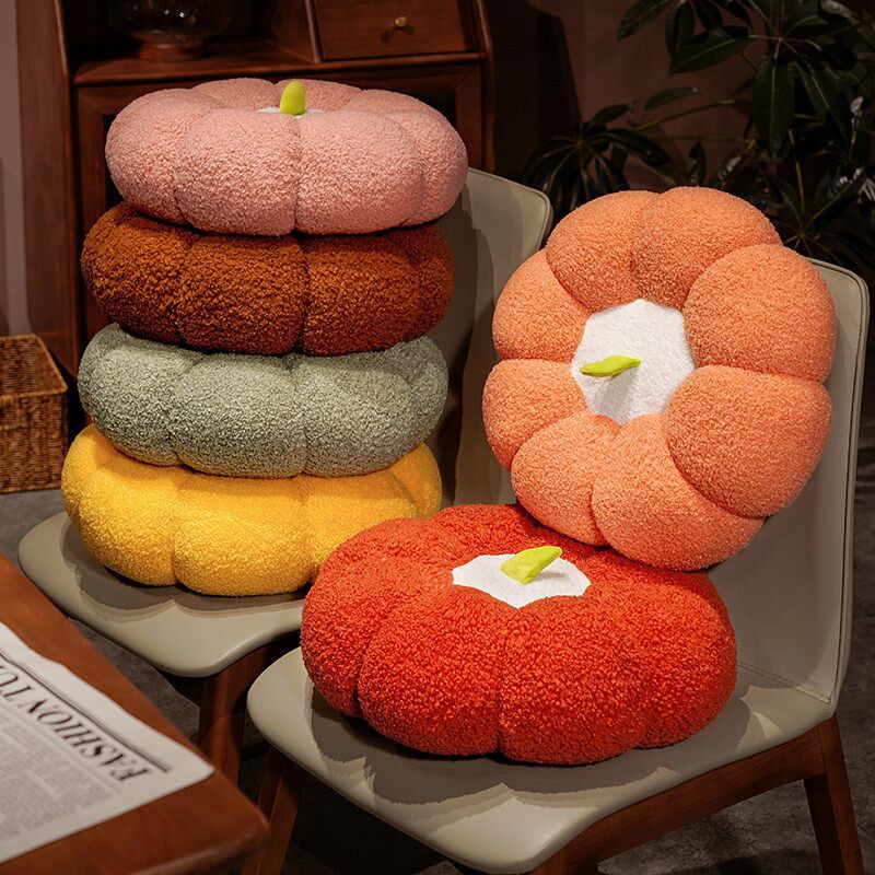 Pumpkin Pattern Futon Cushion Lazy Living Room Floor Mat Tatami Bay Window Backrest & Lumbar Pillows Seat Cushions
