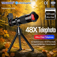 Obiettivo Teleobiettivo 48X HD con Zoom Ottico per Smartphone, Vetro Multistrato, Alluminio Leggero, per Fotografia Remota, Vendita Diretta dalla Fabbrica
