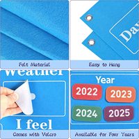 Robe préscolaire émotion météo saison jours de la semaine montessori sensoriel feutre activité calendrier histoire planche pour enfants