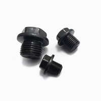 Bouchon fileté hexagonal en oxyde noir pour réservoir hydraulique, bouchon d'étanchéité pour tuyau de machine, fixateur industriel, stock usine