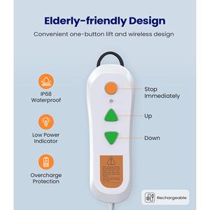 Sedia <span class=keywords><strong>da</strong></span> doccia con ascensore elettrico <span class=keywords><strong>per</strong></span> anziani regolabile <span class=keywords><strong>da</strong></span> <span class=keywords><strong>bagno</strong></span> con telecomando e <span class=keywords><strong>ausilio</strong></span> <span class=keywords><strong>per</strong></span> il trasferimento di sicurezza - Product Image 5