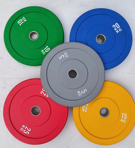PINJIAN Plaques de poids en caoutchouc colorées pour haltérophilie, compétition, plaques de poids en caoutchouc pour salle de <span class=keywords><strong>sport</strong></span>, 5-25 kg, ensemble de plaques de poids en caoutchouc olympiques - Product Image 4