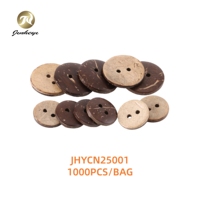 Botones de Coco de 2 Agujeros de Varios Tamaños, Material Natural para Manualidades, Decoración de Prendas, Cuero, Cinturones, Carteras, Bolsos y Herrajes