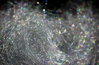 5 couleurs 4 pouces 10cm 4 g/paquet holographique glace Dub mouche attachant des matériaux de doublage fibres scintillantes synthétiques aile de glace pour la truite saumon