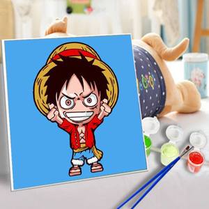 Kit de pintura al óleo de Doraemon, pintura a mano no tóxica <span class=keywords><strong>por</strong></span> números para niños - Product Image 4