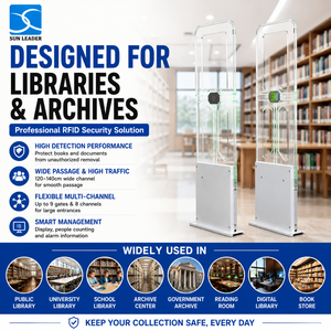 Puerta <span class=keywords><strong>de</strong></span> <span class=keywords><strong>Seguridad</strong></span> RFID Profesional para Bibliotecas, 13.56MHz, Sistema <span class=keywords><strong>de</strong></span> Detección Antirrobo <span class=keywords><strong>de</strong></span> Libros para Bibliotecas y Archivos - Product Image 2