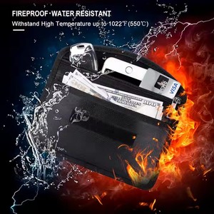 Nhôm Chống Cháy Tập Tin Túi Dây Kéo Thư Mục Chủ Tiền Mặt Điện Tử Đồ Trang Sức Quan Trọng Tài LIỆU Ngân Hàng An Ninh Hộp Kiểm Tra Ví - Product Image 2
