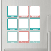 Planificateur de repas hebdomadaire décoratif Art Déco A4 A5, magnétique pour réfrigérateur, effaçable à sec, mobile, sans colle, pour la famille, la maison, le bureau, l'école