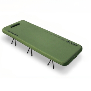 Modern Portable Reclining <b>Foldable</b> Inflatable <b>Mattress</b> Camping Bed Aluminum Frame Oxford Material for Outdoor Use Park Oxford Ma - Product Image 1