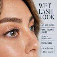 Cils effet mouillé professionnels pour greffe en rangs serrés, ultra-doux, sans épaississement à la racine, spécial salon, haute qualité