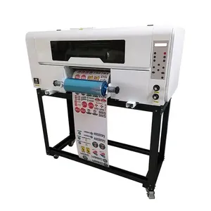 YILEE nueva impresora A3 Roll UV Dtf para impresión de pegatinas con tres cabezales XP600 30cm Roll to Roll UV Dtf impresora con laminador