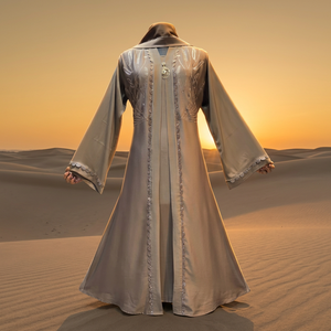 Venta al por Mayor de Vestidos Abaya de Poliéster de Lujo con Bordado, Estilo Árabe para Mujeres Musulmanas, HABITU ENTERPRISES, Disponibles en Stock - Product Image 2