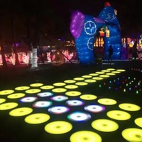 Juego de detección de presión Baldosas para exteriores e interiores Ronda Light Up Interactive 3D Stage Luminous LED Dance Floor