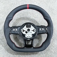 Volant modifié en cuir et fibre de carbone pour VW Volkswagen Golf 6 7 MK6 MK7 GTI GTD GTE Polo Tiguan Touareg Passat CC