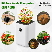 Broyeur de déchets alimentaires en acier inoxydable 40 dB silencieux avec désodorisant au charbon actif, conversion rapide des déchets, composter de cuisine FC30 CB CE RoHS