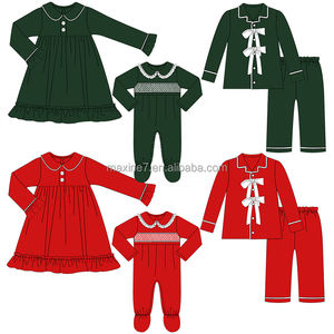 Di alta qualità per ragazze invernali abbigliamento Peter Pan collare natale pigiama per ragazze pigiama <span class=keywords><strong>da</strong></span> notte Set di pigiami fratelli - Product Image 4