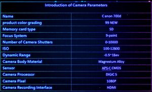<span class=keywords><strong>กล้อง</strong></span> DSLR Canon <span class=keywords><strong>700D</strong></span> มือสอง, <span class=keywords><strong>กล้อง</strong></span>ดิจิตอล <span class=keywords><strong>700d</strong></span> ความละเอียด 18MP+1080p HD หน้าจอสัมผัส พร้อม Wi-Fi เหมาะสำหรับถ่ายภาพบุคคลและภาพทิวทัศน์ - Product Image 6
