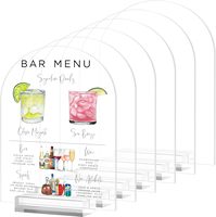 Ébauches de panneaux d'arche en acrylique transparent autoportant de 8x10 pouces sur mesure durables et portables pour les expositions et les fêtes commerciales