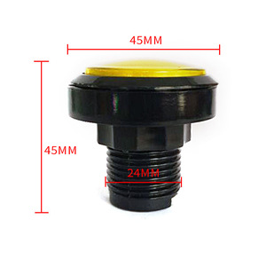สวิตช์ปุ่มกดแบบมีไฟขนาด 45 มม. พลาสติกขอบสีดำสำหรับคอนโซลเกมและเครื่องจำหน่ายน้ำอัตโนมัติ - Product Image 4