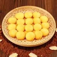 Collations pour le thé de l'après-midi, biscuits croustillants au goût d'œuf, emballage personnalisé disponible, distributeurs alimentaires mondiaux, biscuits ronds à l'œuf