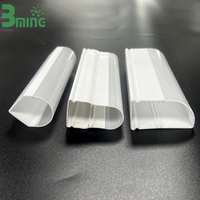 Couverture de tube lumineux LED en polycarbonate co-extrudé, diffuseur PC bicolore pour tube lumineux LED, fabrication OEM personnalisée