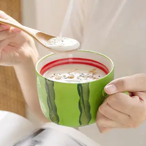 SYL ins ceramica forma di frutta anguria limone design tazza da caffè di grande capacità tazza da tè farina d'avena tazza da tè al latte