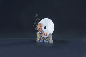 Escultura <span class=keywords><strong>de</strong></span> Caldero <span class=keywords><strong>de</strong></span> Bronce Pintado a Mano con Diseño <span class=keywords><strong>de</strong></span> <span class=keywords><strong>Rugido</strong></span> <span class=keywords><strong>de</strong></span> <span class=keywords><strong>Tigre</strong></span> en Mármol Blanco, Estilo Chino, Hecho a Tamaño Real - Product Image 5