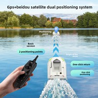 Pencari ikan, kapal Remote satu tombol memancing ikan dengan kontrol 500m kekuatan tinggi GPS 12V 3 kecepatan dapat disesuaikan kapasitas beban 2kg