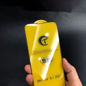 Protector de pantalla de pegamento completo 9D para <span class=keywords><strong>iPhone</strong></span> 16 Pro Max 15 14 13 12 Pro 11 XR 7 8 Plus escape automático de vidrio templado con paquete - Product Image 2