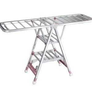 Séchoir à linge pliant sur pied en acier inoxydable pour intérieur, balcon et couette de bébé - Product Image 1