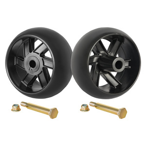 Roues de tondeuse à gazon en plastique noir, rouleaux de plateforme, paquet de 2, pour accessoires de tondeuse à gazon, 4008 - Product Image 1