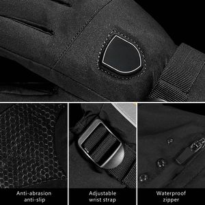 Gants de ski, de snowboard et de moto chauffants, isolés, compatibles avec les écrans tactiles, imperméables, en coton de haute qualité, avec <span class=keywords><strong>batterie</strong></span> - Product Image 3