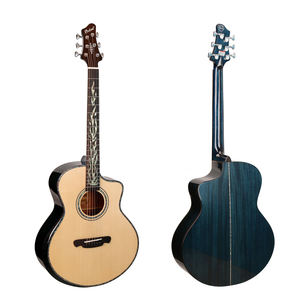 Guitarra acústica de alta calidad de 6 cuerdas de 40 pulgadas, diapasón de palisandro con llama, tapa sólida de abeto <span class=keywords><strong>Sitka</strong></span>, parte posterior/lateral de caoba personalizable - Product Image 3