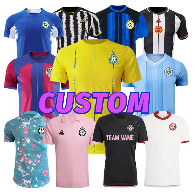 Neues 2024 kundenspezifisches Jersey thailändische Qualität Fußballtrikot Herren Fußballuniform Set Teamfußball Jersey Fußballbekleidung