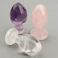 Stimulateur anal géant personnalisable en cristal en forme de cœur, plug anal, godemiché en améthyste, jouets sexuels pour femmes et couples