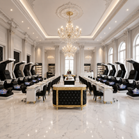 Mobilier de salon de manucure professionnel Kangmei, luxe, multifonctionnel, nouveau spa pour les pieds avec jets, fauteuil de massage réglable pour manucure et pédicure