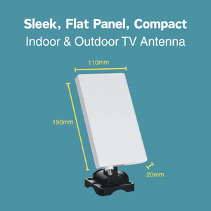 Antena de TV Digital ANTOP DVBT2 para Exteriores e Interiores con Opciones de Montaje en Poste/Pared y Soporte de Mesa, Plástico, Ganancia de 28dB - Product Image 2