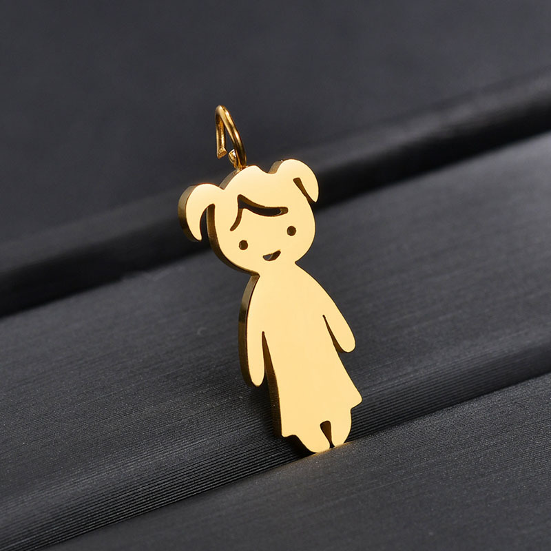 gold color-girl pendant
