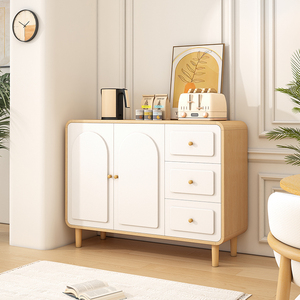 Wood Cream Style <b>Sideboard</b> Storage Cabinet Multifunctional <b>For</b> <b>Kitchen</b> Living Room And Dining Room - Product Image 4