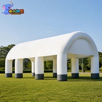 Abri Gonflable Géant Blanc en PVC avec Poutres Pneumatiques pour Événements Sportifs en Plein Air, Ombrage Temporaire et Activités Commerciales