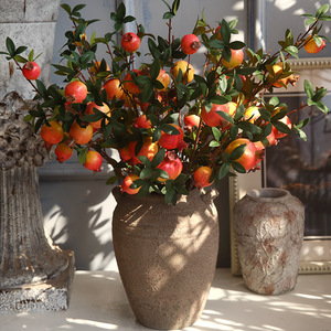 Yihua - Juego de 6 Frutas Artificiales de Granada con Hojas, Decoración para el Hogar, Accesorios de Fotografía - Product Image 3