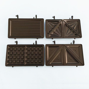 Macchina per Sandwich 4 in 1 con Logo personalizzato 750W 4-fettine per <span class=keywords><strong>tostapane</strong></span> antiaderente per uso domestico - Product Image 3