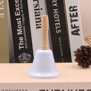 Campana de Navidad Metálica, Campana de Mano para Llamadas, Campanas de Mano Creativas de Madera con Diseño de Santa Claus - Product Image 5